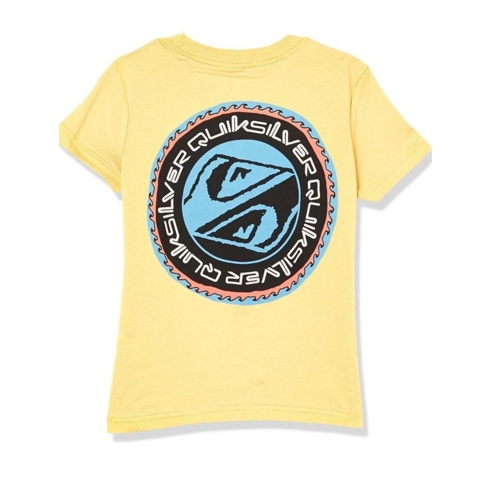 Quiksilver Full Circle Shirt Boys XL 7X Yellow New Graphic Tee C863